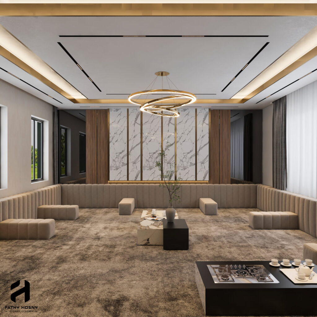 تصميم داخلي مقلط مودرن فخم للفلل في الرياض وجدة والدمام بالمملكة العربية السعودية